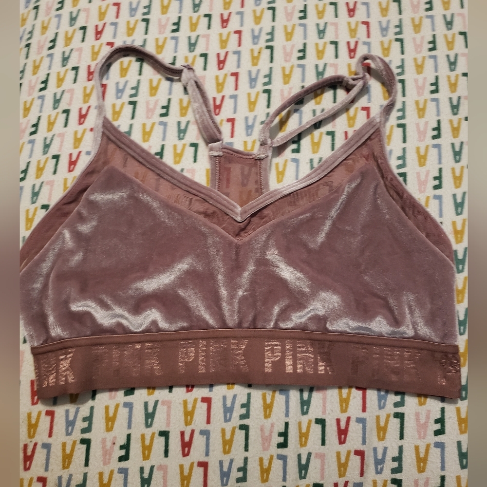 Pink sport bra